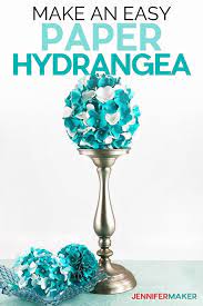 Diy How To Make A Paper Hydrangea Jennifer Maker Paper Flower Instructions How To Make Paper Flowers Paper Flowers