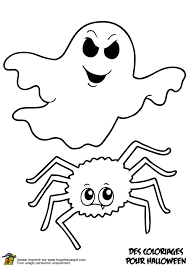Coloriage Fantome Et Araignee