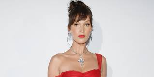 Bella hadid red carpet dior dress dress red haute couture gowns palais des festivals vogue celebrity look celebrity dresses. Bella Hadid Naked Red Dress Cannes Skintight Silver Bike Shorts Cannes Red Carpet Looks