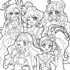 Glitter force coloring pages coloring book glitter force all members plus candy happy magic toys. Pretty Cure Coloring Pages 100 Free Coloring Pages
