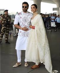 Deepika Padukone With Ranveer Singh Deepveerkishadi Groom Dress Men Indian Men Fashion Wedding Kurta For Men