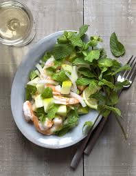 Salade Crevettes Pommes Menthe Pour 4 Personnes Recettes Elle A Table Recette Salade De Crevettes Recettes De Cuisine Pomme Menthe