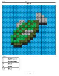 Minecraft Fish Color By Number Coloring Squared Minecraft Coloring Pages Coloring Pages Minecraft Pixel Art