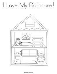 If your child loves interacting. I Love My Dollhouse Coloring Page Twisty Noodle