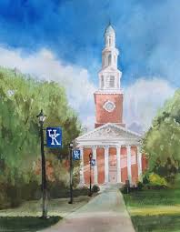 University Of Ky Original Watercolor Painting College University Art Uk Memorial Hall U Of Kentucky Wildcats Blue Lexington Ky College Art In 2021 University Of Kentucky University Art University Of Ky