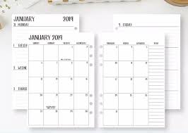 January 2019 December 2019 2019 Calendar Refill Insert The Louis Vuitton Gm Large 6 Ring Agenda Diary Agenda Cover Calendar Refills Filofax Organization