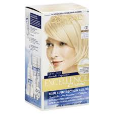 It's naturally light brown with some blonde portions, but it turned a brassy. Excellence Extra Light Natural Ash Blonde 01 Hair Color 1 00 Each Harris Teeter