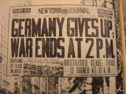 A Newspaper Headlining The End Of World War 1 The Treaty Of Versailles Was World War World War One War