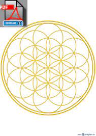 Blume des lebens in schwarzer farbe als pdf download zum ausdrucken, zum ausmalen geeignet. Die Blume Des Lebens Als Muster Zum Download Und Ausdrucken