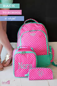 Send Her Back To School In Style Personalized Backpacks Lunch Boxes And Pencil Cases In Cute Pattern Book Bags For Kids School Bags For Girls Girl Backpacks
