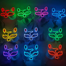 Find the best deals on lighting & buy with discounts. Halloween Led Glowing Mask Wind Japanese Half Face Cat Anime Funny Fox Cat Cosplay Dance Party Bar Props Cosplay Party Mask Light Up Toys Aliexpress