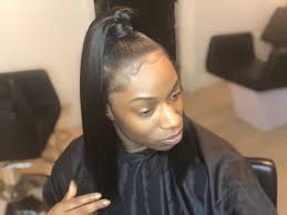 This Half Ponytail Hairstyle Is Everything Boston Hairstylist Joycey Created This Sleek Look Using Indique Hai Ponytail Hairstyles Half Ponytail Hair Stylist