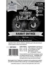 Crafted from 95% meat, organ and bone and 5% vegetables, fruits and wholesome ingredients. Vital Essentials Cat Frozen Rabbit Chub 1lb Molly S Healthy Pet Food Market