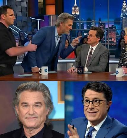 Kurt Russell drops mic on late show