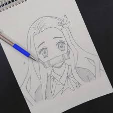 Nezuko By Animaniac Sketch Visit Our Website For More Anime And Animeart Kim Anime Character Drawing Naruto Sketch Drawing Anime Drawings