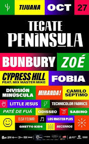 Aqui El Lineup Oficial Del Tecatepeninsula 2018 Fobias Technicolor Fabrics 27 De Octubre
