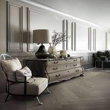 Soggiorno Pareti Tortora Boiserie Cornici Poliuretaniche Idee Arredamento Soggiorno Arredamento Salotto Classico Arredamento Parigino
