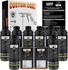 Buy Custom Shop U Pol Raptor Tintable Urethane Spray On Truck Bed Liner Kit And Custom Coat Spray Gun With Regulator 8 Quart Kit Online In Turkey B074kpg3cn