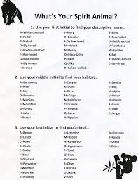 Spirit Animal Funny Name Generator Whats Your Spirit Animal Funny Names