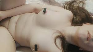 Teen masochist puts clamps on her tits and virgin pussy.