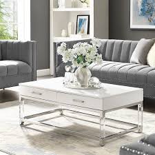 Everly Quinn Leeann Coffee Table With Storage Wayfair Coffee Table Glam Coffee Table Decor Coffe Table Decor