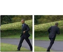 In october 2020, the meme regained popularity with video edits. Barack Obama Running Blank Template Imgflip