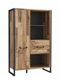 The big cupboard makes the room (seem) smaller. Regal Schrank Hud Mit 2 Turen Holzoptik Stabverleimte Wildeiche