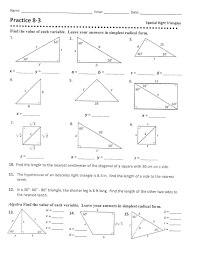 Because a right triangle has two perpendicular sides already, you simply need to multiply the two perpendicular sides together and halve the result. Special Triangles Coloring Worksheet Printable Worksheets And Activities For Teachers Parents Tutors And Homeschool Families