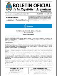 Cada publicación tiene un costo fijado por la ley nº 15.226. Ariel Setton On Twitter Novedades Del Mercado De Cambios Boletin Oficial De Hoy Domingo 1 2019