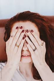 Woman Covering Her Face With Hands By Lyuba Burakova Hide Woman Stocksy United Face Aesthetic Hands On Face Face Photography