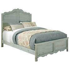 This high quality bed comes has a distinct, traditional appearance with its high curved headboard and silver bed knobs. Progressive Furniture Chatsworth Cottage King Size Distressed Pine Bed Wayside Furniture Panel Beds