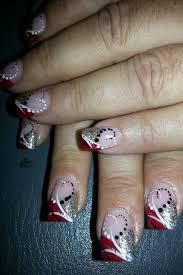 Red Black And Silver Glitter Nails Acrylic Nails Black And White And Silver Glitter Nails Vernis A Ongles Jolis Ongles Idee Ongles