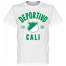 Deportivo cali, clubs de footballcolombie. Deportivo Cali Established T Shirt White