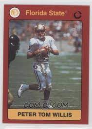 Check out the rest of the news for all wiki, biography, lifestyle, birthday, and other news from peter tom willis. 1991 Collegiate Collection Florida State Seminoles Base 141 Peter Tom Willis