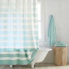 Dkny Highline 54 X 78 Stripe Shower Curtain In Sky Aqua Striped Shower Curtains Teal Shower Curtains Tall Shower Curtains