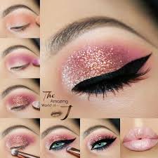 beginners makeup glitter eyes makeup