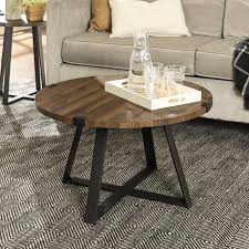 Slate Wrap Leg Dark Walnut Coffee Table By River Street Designs Walmart Com Coffee Table Wood Round Wood Coffee Table Coffee Table