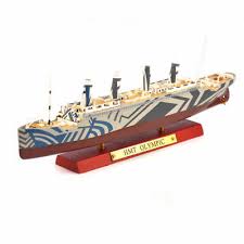 This included service as a troopship during the first world war, which gained her the nickname old reliable.she returned to civilian service after the war, and served successfully as. Efe 10005 Rms Olympic Dazzle Camouflage Diecast Model Ship Boat White Star Line 33 35 Picclick