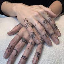 Inkgeeks On Instagram Hand Drawn And Hand Poked No Machine At All Dopeart Done By B Hurr Tiny Finger Tattoos Finger Tattoo Designs Hand Tattoos For Women