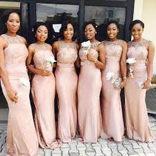 Nigerian Wedding Photo Bridesmaids Mermaid Bridesmaid Dresses Lace Bridesmaid Dresses Mermaid Long Bridesmaid Dresses
