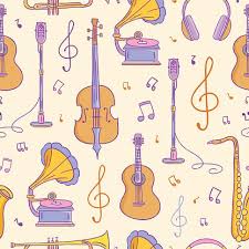 Soon, the dance elements faded into the background and improvisation became the key element of the music. Jazz Music Seamless Hand Drawn Vector Background With Music Vector Images
