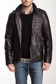 Levi S Four Pocket Field Faux Leather Jacket Leather Jacket Stylish Men Mens Outfits