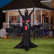 Fill your cart with color today! Gemmy 9 Ft Animated Inflatable Reaching Tree 73865 The Home Depot Halloween Diy Outdoor Cheap Halloween Decorations Halloween Door Decorations