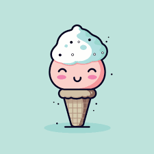 Cute kawaii ice cream chibi mascot vector cartoon style 23372528 Vector Art  at Vecteezy