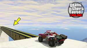قراند اونلاين باركور شاحنة الكأس gta 5 online trophy trial parkour monster trucks grand theft auto parkour