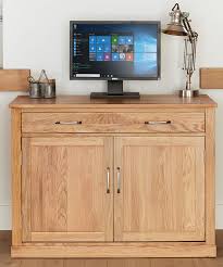 Everyone likes to be able to get away from their work at the end of the day and relax. Mobel Oak Hidden Home Office Solid Wood Desk Oak Desk