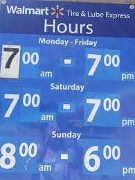 Walmart vision center orders take three to seven days to process and be ready in the store. Walmart Oil Change Hours 2020 Walmart Tire Center Hours