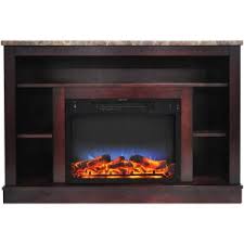 Sonoma gas fireplace by the outdoor greatroom company. Cambridge Sanoma 72 In Electric Fireplace In Mahogany With Built In Bookshelves And An Enhanced Log Display Cam7233 1mahlg2 The Home Depot