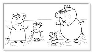 Peppa Pig Para Colorear Con Toda Su Familia