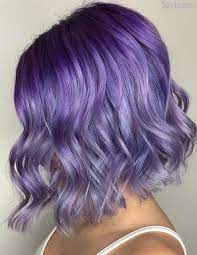 Best purple hair color ideas, including shades for blondes and brunettes and short and long hair, purple highlights, and deep plum hair inspiration to complement all skin tones. Adorable Purple Hair Color Ideas For Short Hair In 2019 Stylezco